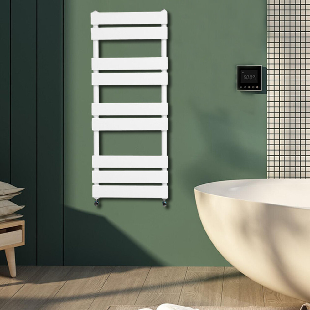 Warmehaus (1000X450mm) Flat Panel Bathroom Heated Towel Rail Ladder Radiator Warmer White