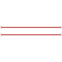 (2) vidaXL Turning Bar Steel Red Tumble Gymnastic Play Climbing Tool Multi Pieces