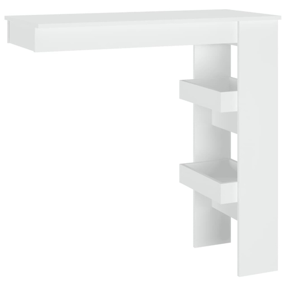 Vidaxl (White) Wall Bar Table Pub Table Indoor Furniture Engineered Wood Multi Colours