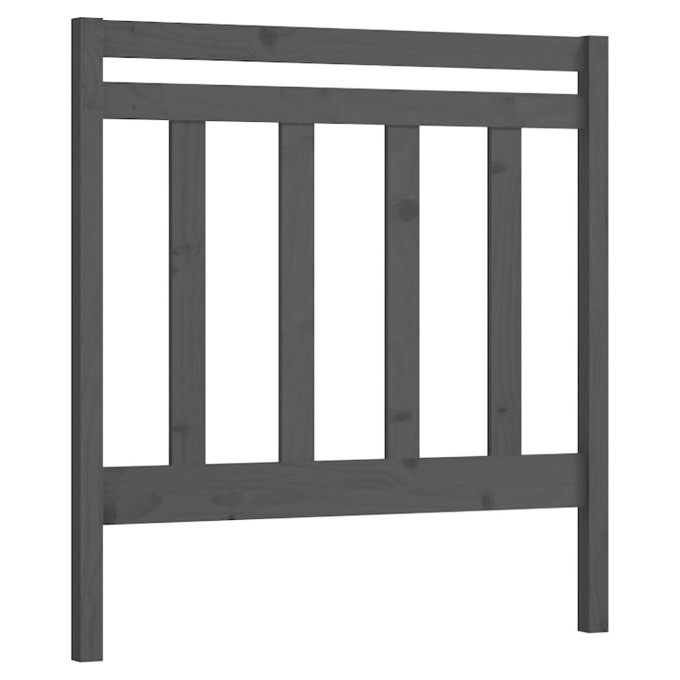 Vidaxl (Grey, 96 X 4 X 100 Cm) Solid Wood Pine Bed Headboard Home Furniture Multi Colours Multi Sizes