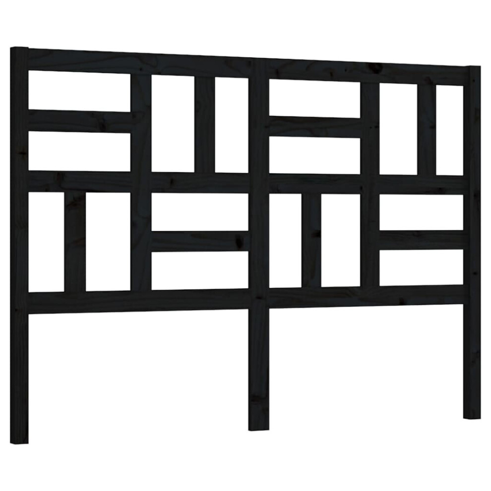 Vidaxl (Black, 126 X 4 X 104 Cm) Bed Headboard Home Bedroom Decorative Bed Header Panel Solid Wood Pine