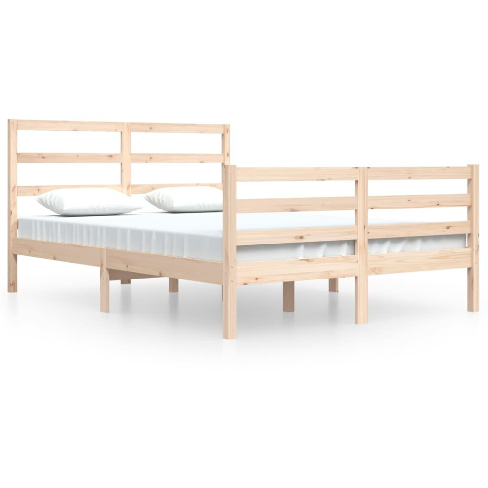 (brown, 140 x 200 cm) vidaXL Solid Wood Pine Bed Frame Wooden Bedstead Bed Base Multi Colours/Sizes