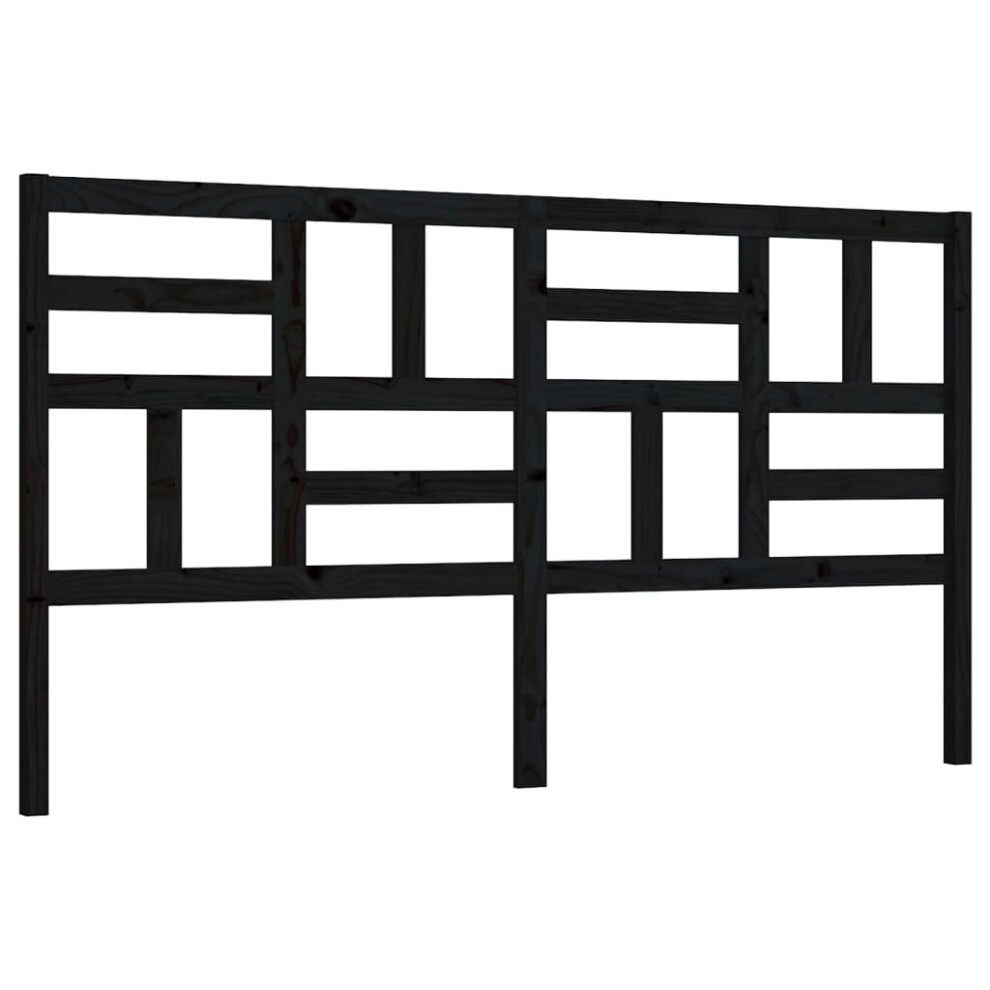 (black, 206 x 4 x 104 cm) vidaXL Bed Headboard Home Bedroom Decorative Bed Header Panel Solid Wood Pine