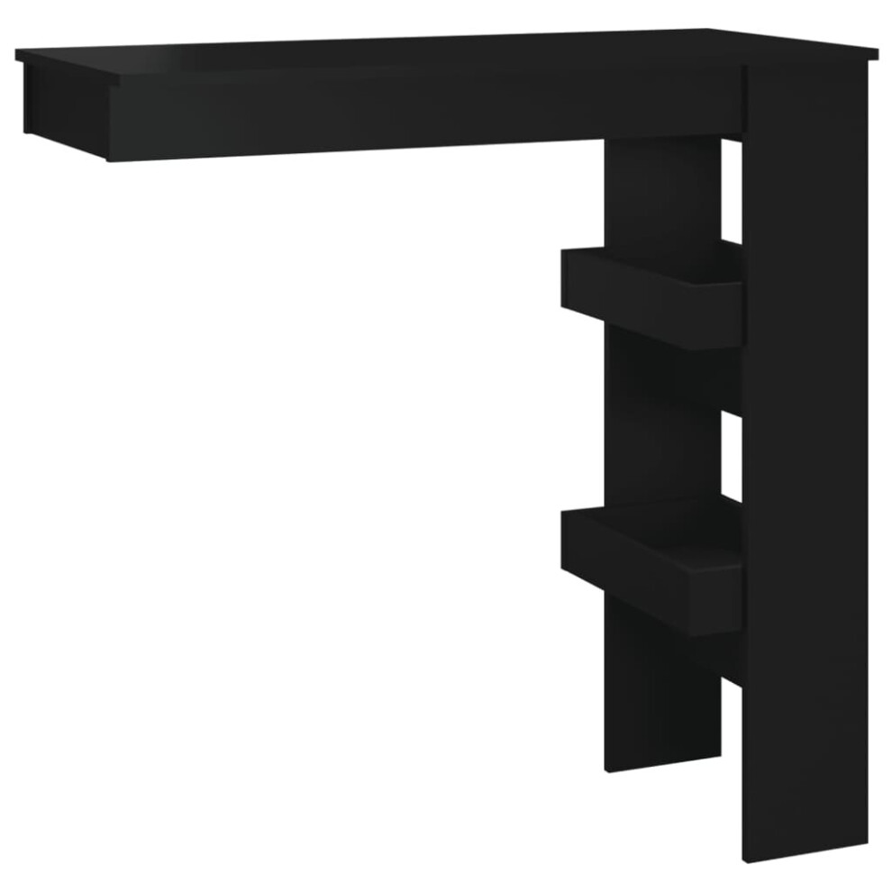 Vidaxl (Black) Wall Bar Table Pub Table Indoor Furniture Engineered Wood Multi Colours