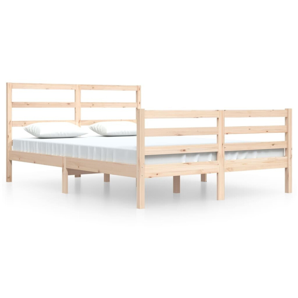 (brown, 160 x 200 cm) vidaXL Solid Wood Pine Bed Frame Wooden Bedstead Bed Base Multi Colours/Sizes