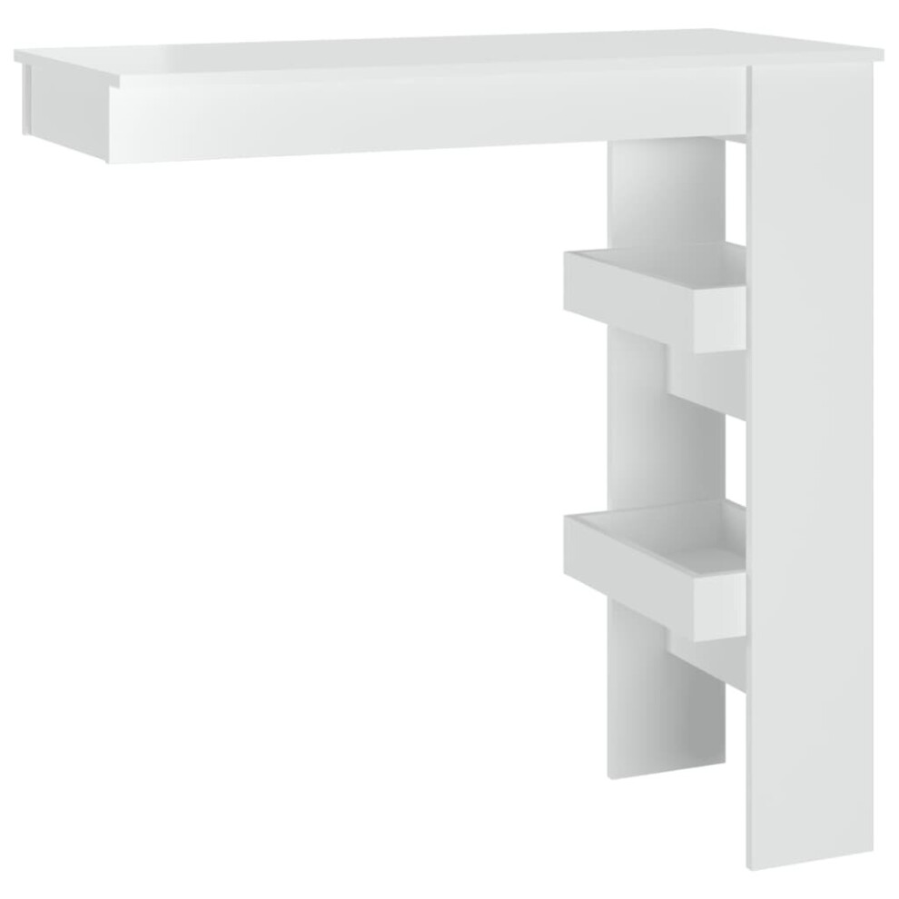 (high gloss white) vidaXL Wall Bar Table Pub Table Indoor Furniture Engineered Wood Multi Colours