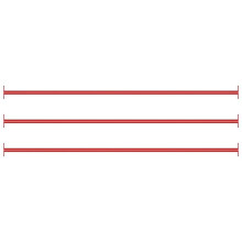 (3) vidaXL Turning Bar Steel Red Tumble Gymnastic Play Climbing Tool Multi Pieces