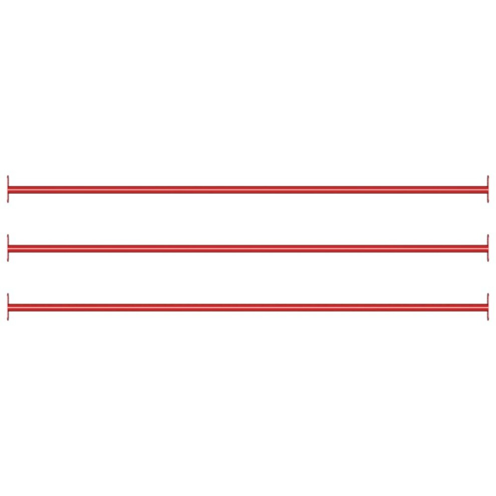 Vidaxl (3) Turning Bar Steel Tumble Gymnastic Play Climbing Tool Multi Pieces Red