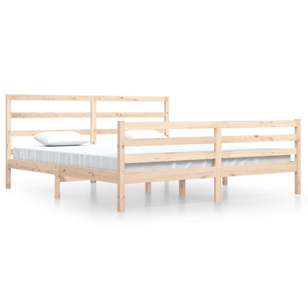 (brown, 200 x 200 cm) vidaXL Solid Wood Pine Bed Frame Wooden Bedstead Bed Base Multi Colours/Sizes