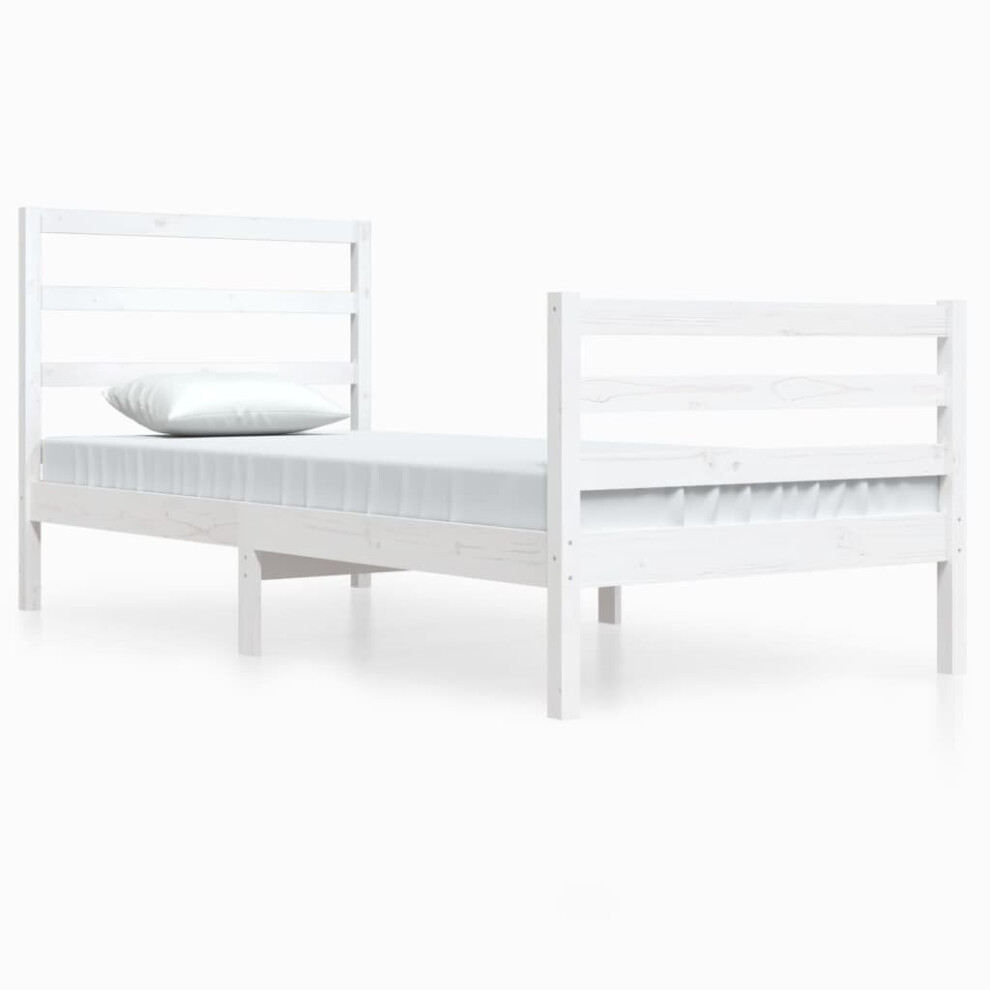 (white, 90 x 200 cm) vidaXL Solid Wood Pine Bed Frame Wooden Bedstead Bed Base Multi Colours/Sizes