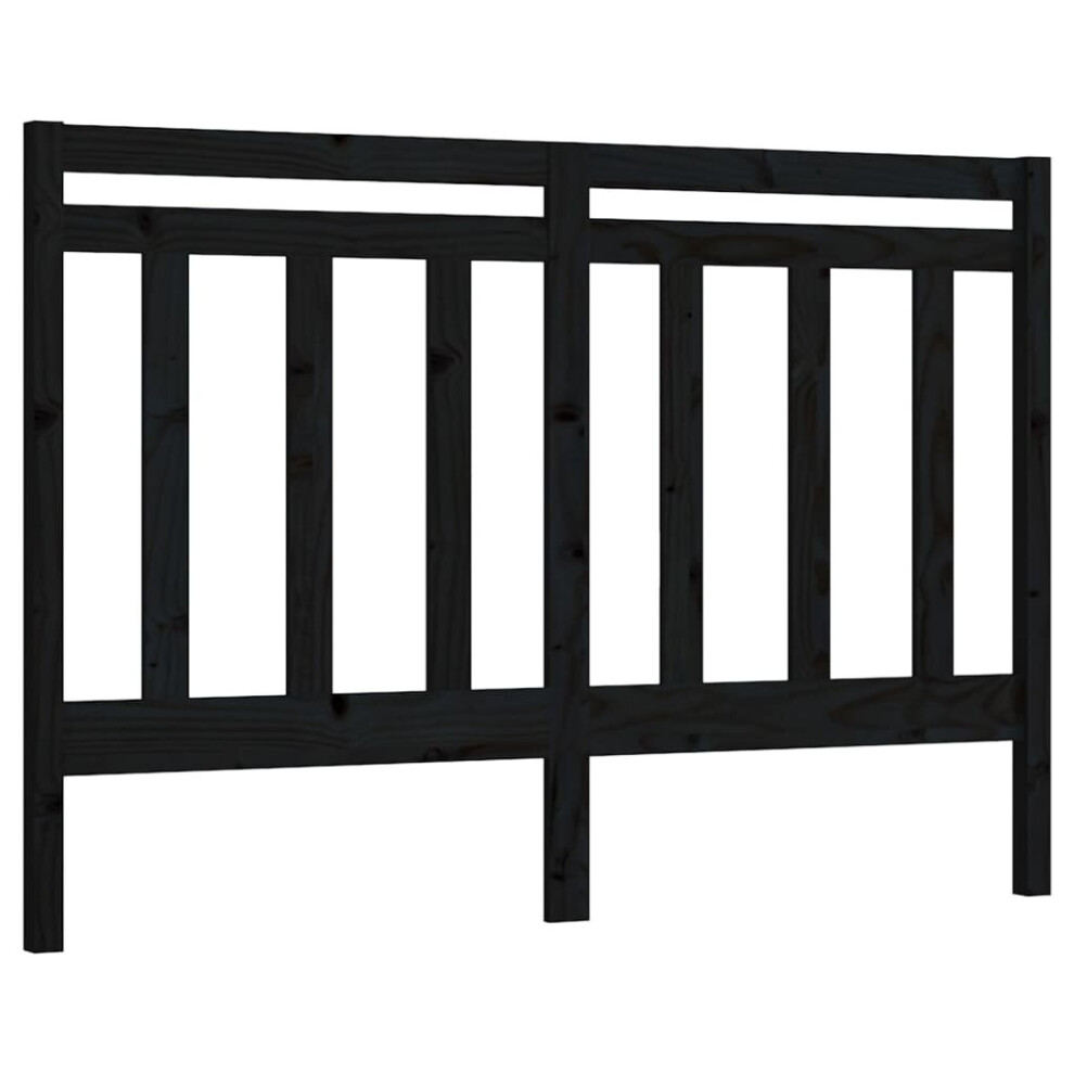 Vidaxl (Black, 126 X 4 X 100 Cm) Solid Wood Pine Bed Headboard Home Furniture Multi Colours Multi Sizes