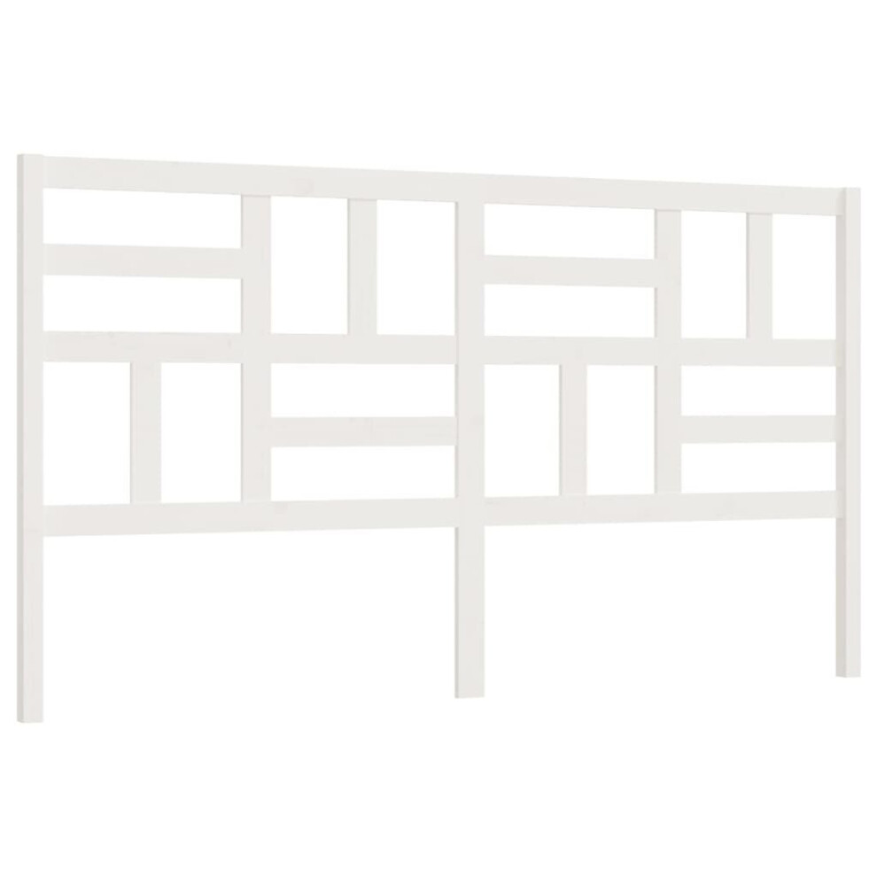 Vidaxl (White, 206 X 4 X 104 Cm) Bed Headboard Home Bedroom Decorative Bed Header Panel Solid Wood Pine
