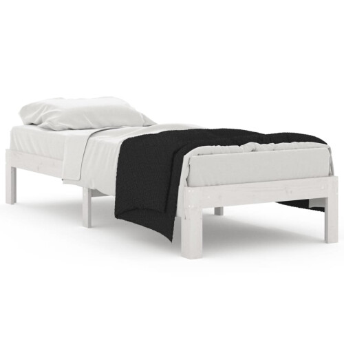 VidaXL (white, 2ft6 small single) vidaXL Solid Wood Pine Bed Frame Bed Base Furniture Multi Colours Multi Sizes