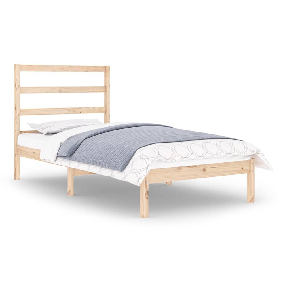 Vidaxl (, 90 X 190 Cm) Solid Wood Pine Bed Frame Wooden Platform Bed Multi Colours Multi Sizes Brown