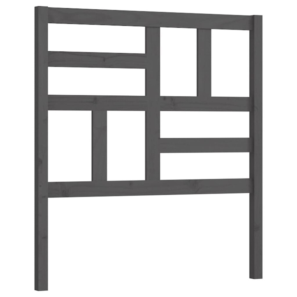 Vidaxl (Grey, 106 X 4 X 104 Cm) Bed Headboard Home Bedroom Decorative Bed Header Panel Solid Wood Pine