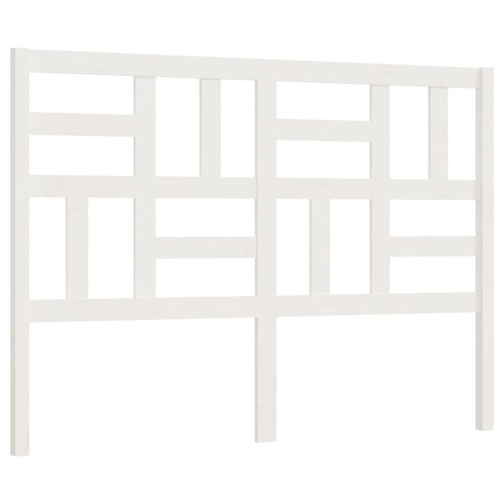 Vidaxl White (, 156 X 4 X 104 Cm) Bed Headboard Home Bedroom Decorative Bed Header Panel Solid Wood Pine