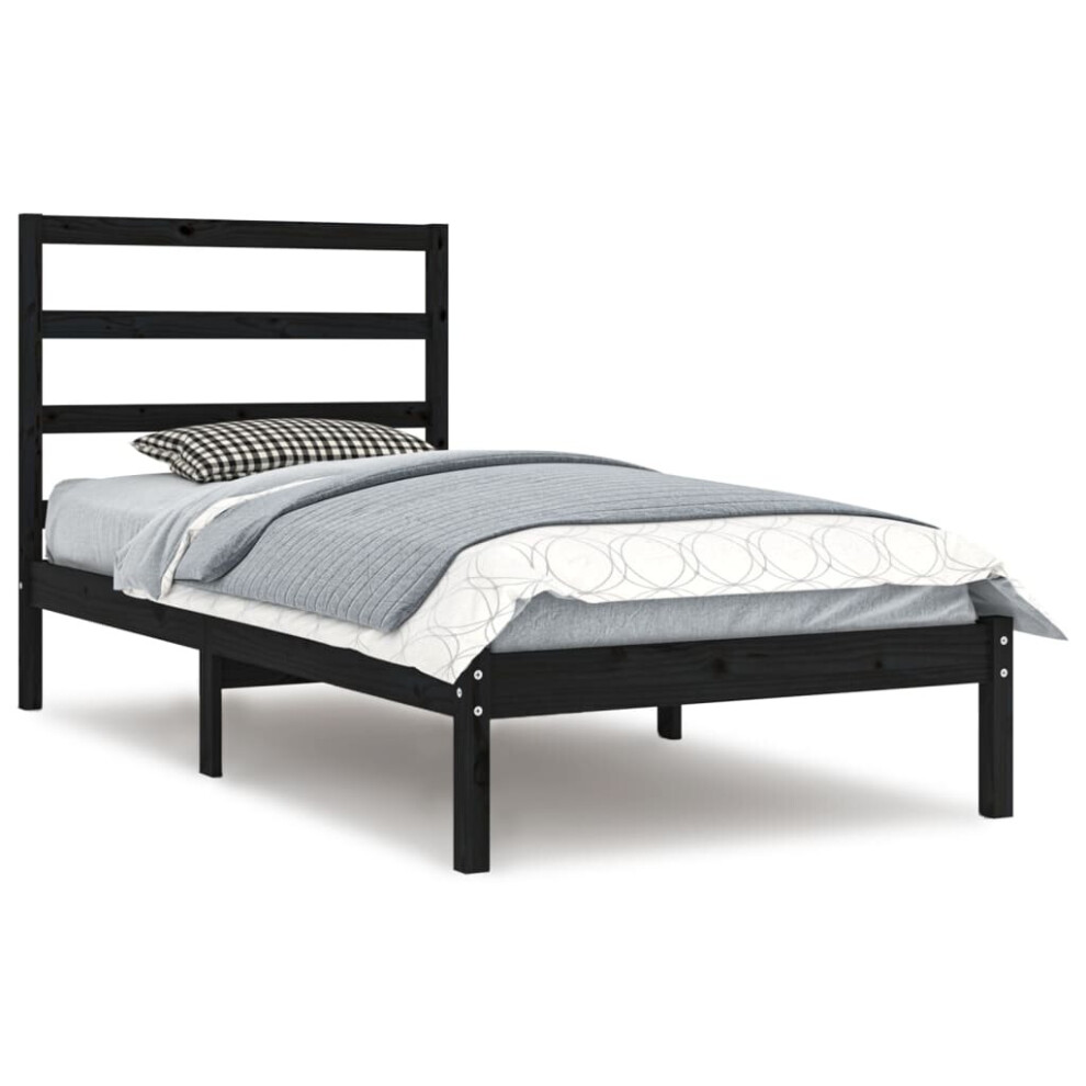 (black, 100 x 200 cm) vidaXL Solid Wood Pine Bed Frame Wooden Platform Bed Multi Colours Multi Sizes