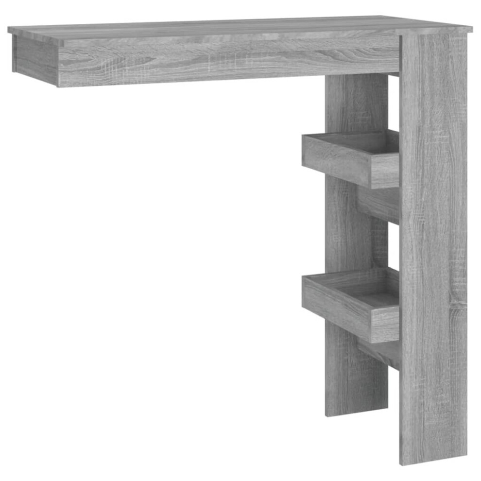 (grey sonoma) vidaXL Wall Bar Table Pub Table Indoor Furniture Engineered Wood Multi Colours