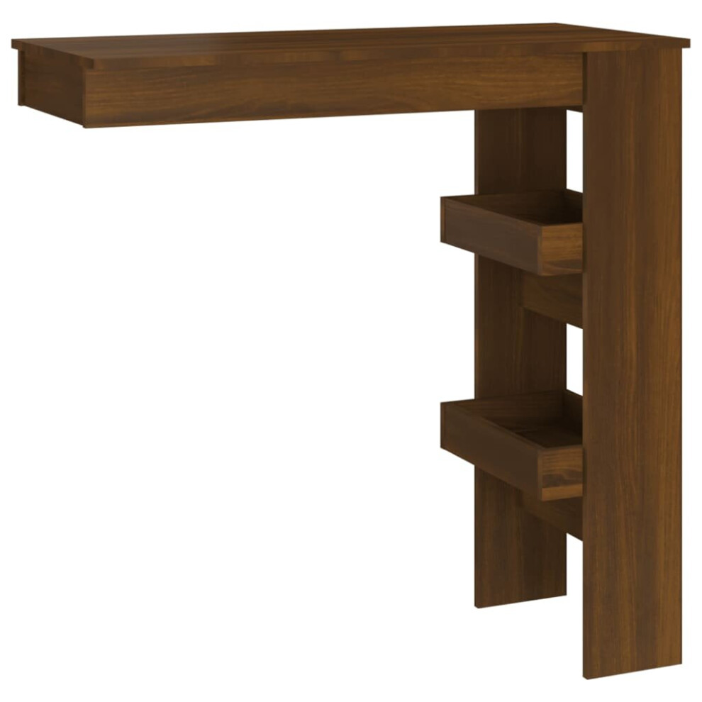 (brown oak) vidaXL Wall Bar Table Pub Table Indoor Furniture Engineered Wood Multi Colours