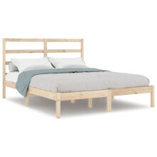 (brown, 135 x 190 cm) vidaXL Solid Wood Pine Bed Frame Wooden Platform Bed Multi Colours Multi Sizes