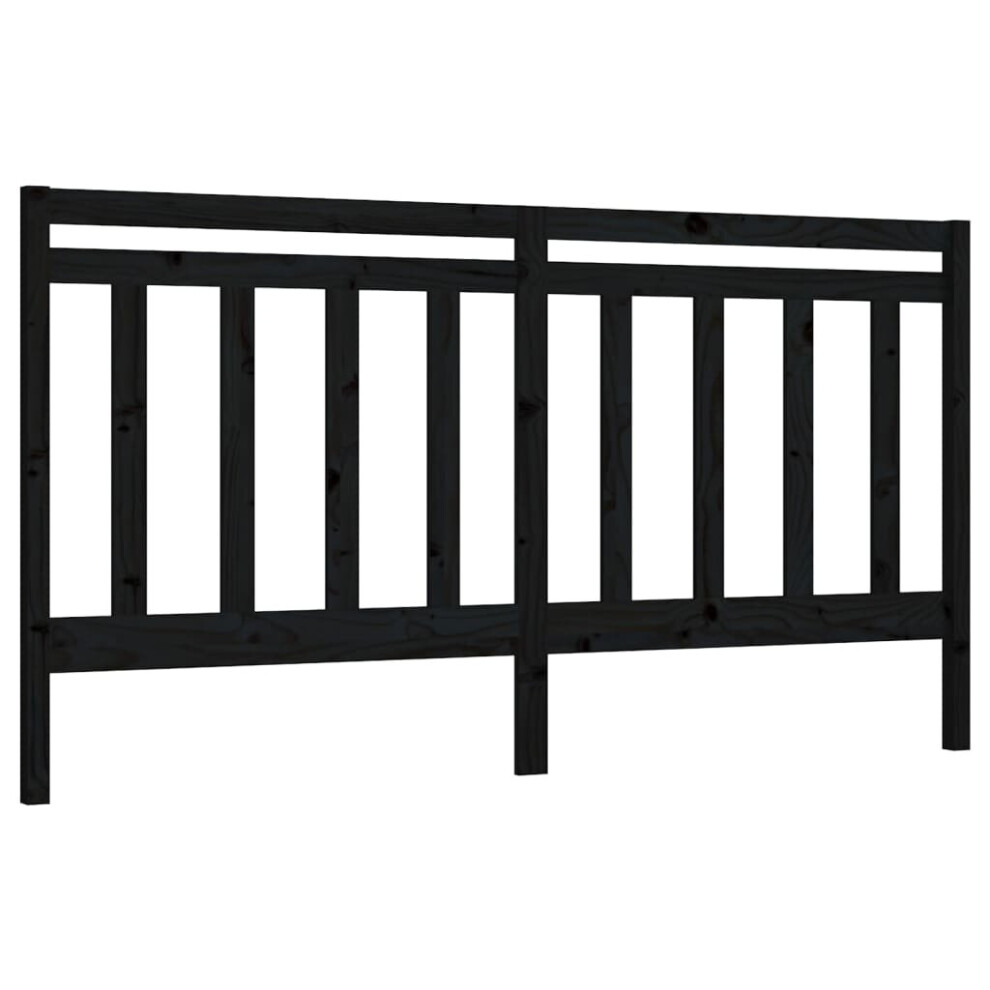 Vidaxl (Black, 206 X 4 X 100 Cm) Solid Wood Pine Bed Headboard Home Furniture Multi Colours Multi Sizes
