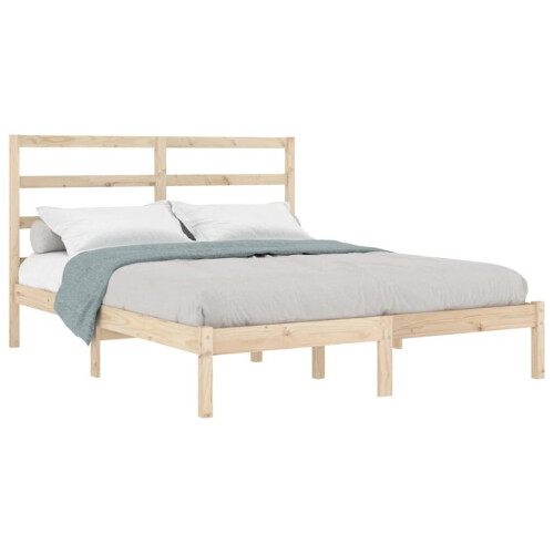 VidaXL (brown, 135 x 190 cm) vidaXL Solid Wood Pine Bed Frame Wooden Platform Bed Multi Colours Multi Sizes 2