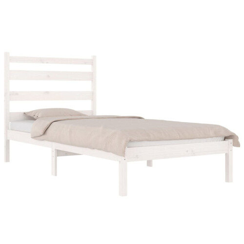 VidaXL (white, 100 x 200 cm) vidaXL Solid Wood Pine Bed Frame Wooden Bedstead Bed Base Multi Colours/Sizes 2