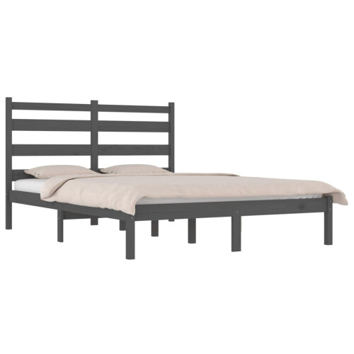 VidaXL (grey, 200 x 200 cm) vidaXL Solid Wood Pine Bed Frame Wooden Bedstead Bed Base Multi Colours/Sizes 2