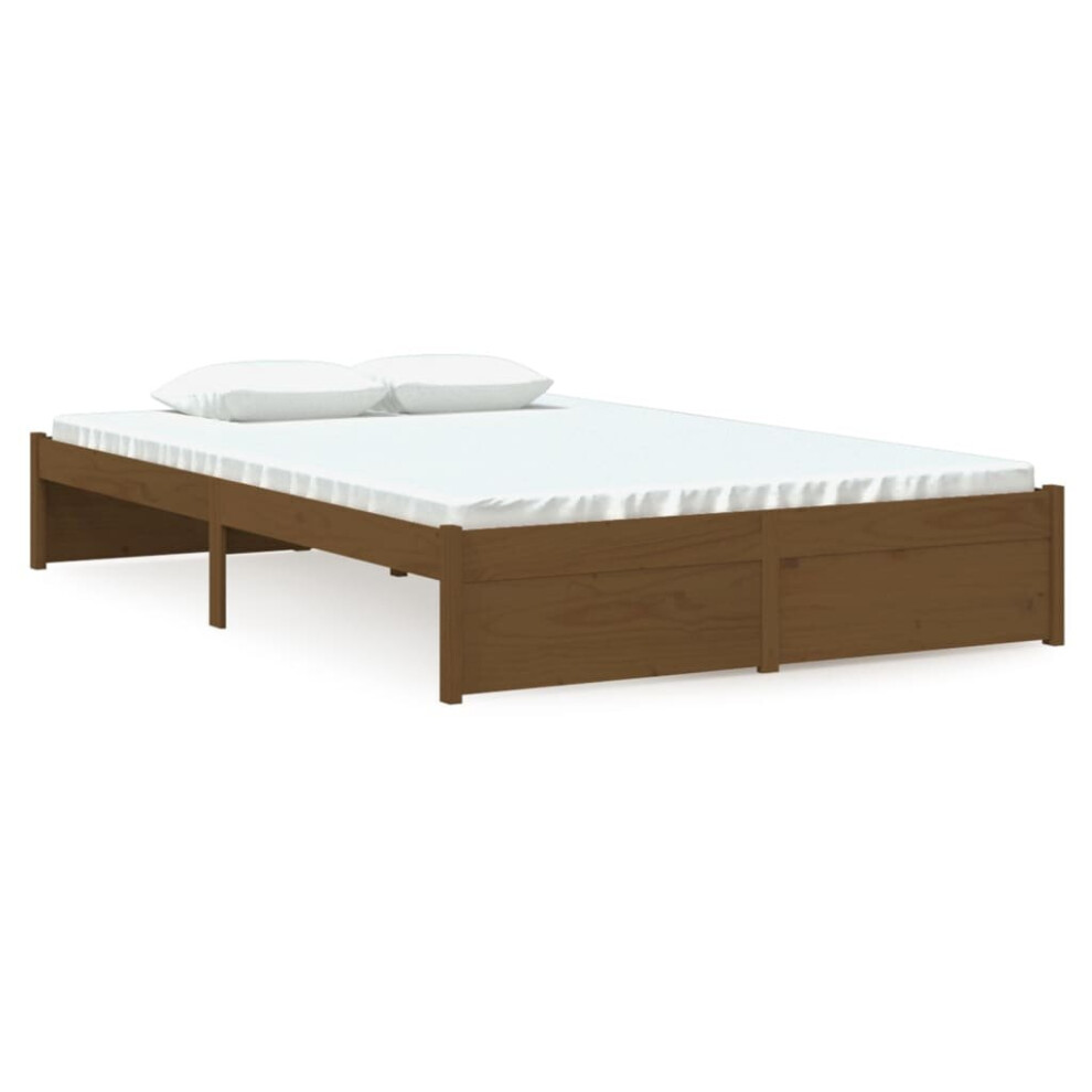 Vidaxl (Honey Brown, 120 X 190 Cm) Solid Wood Bed Frame Bedroom Bedstead Bed Base Multi Colours/Sizes