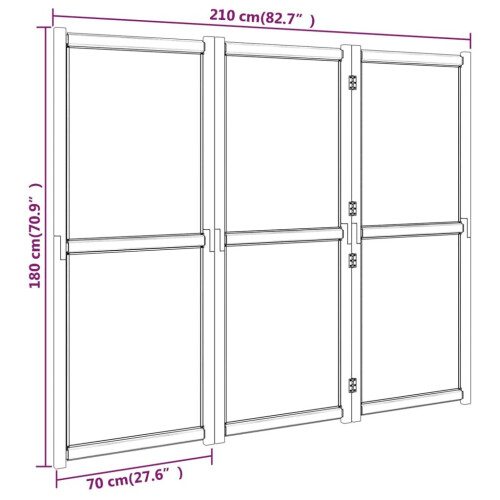 VidaXL (black, 210 x 180 cm) vidaXL Room Divider Wall Partition Screen Panel Room Separator Privacy Screen 1