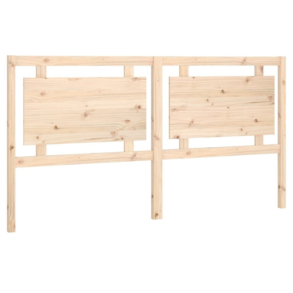 Vidaxl (Brown, 185.5 X 4 X 100 Cm) Bed Headboard Home Bedroom Decorative Bed Header Panel Solid Wood Pine