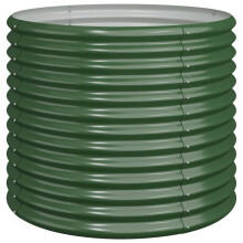 (green, 80 x 80 x 68 cm) vidaXL Garden Planter Flower Pot Planter Pot Powder-coated Steel Raised Bed