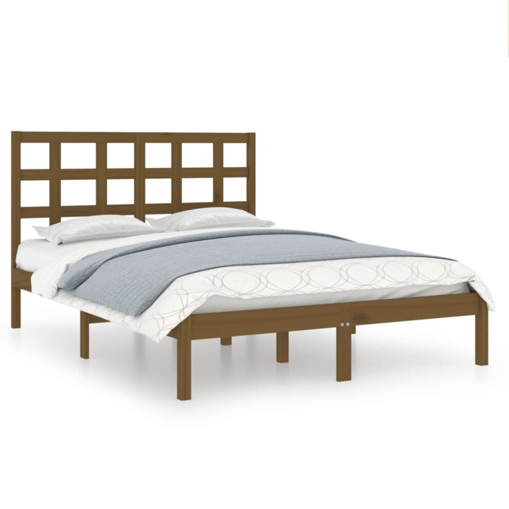 (honey brown, 120 x 200 cm) vidaXL Solid Wood Bed Frame Bedroom Bedstead Bed Base Multi Colours/Sizes