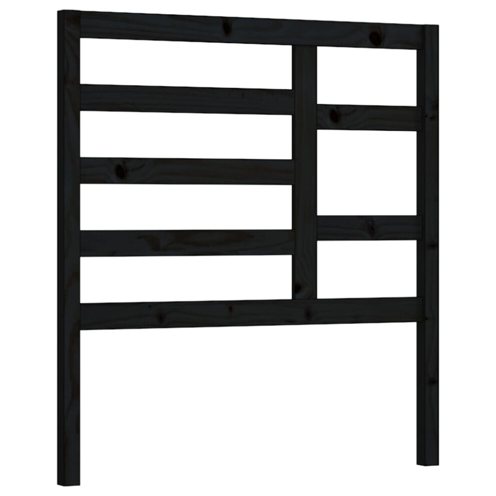 Vidaxl (Black, 96 X 4 X 104 Cm) Bed Headboard Home Bedroom Decorative Bed Header Panel Solid Wood Pine