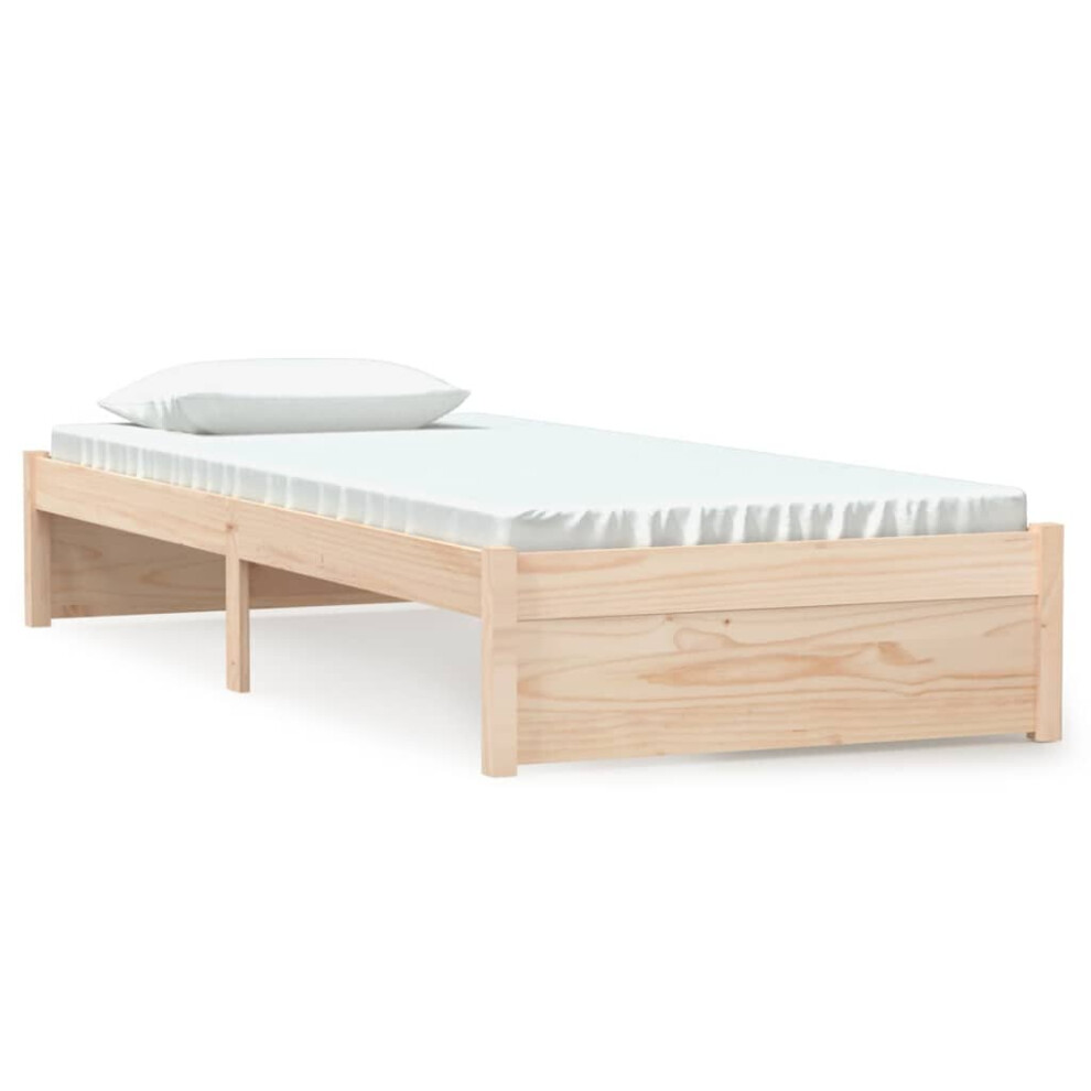 Vidaxl (Brown, 75 X 190 Cm) Solid Wood Bed Frame Bedroom Bedstead Bed Base Multi Colours/Sizes