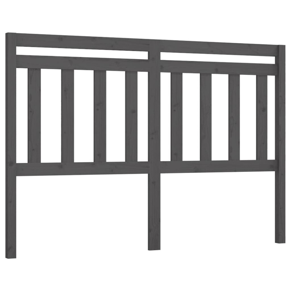 Vidaxl Grey (, 156 X 4 X 100 Cm) Bed Headboard Home Bedroom Decorative Bed Header Panel Solid Wood Pine