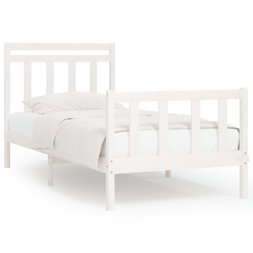 (white, 100 x 200 cm) vidaXL Solid Wood Pine Bed Frame Wooden Bedstead Bed Base Multi Colours/Sizes