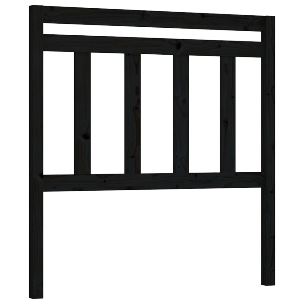 Vidaxl (Black, 81 X 4 X 100 Cm) Bed Headboard Home Bedroom Decorative Bed Header Panel Solid Wood Pine