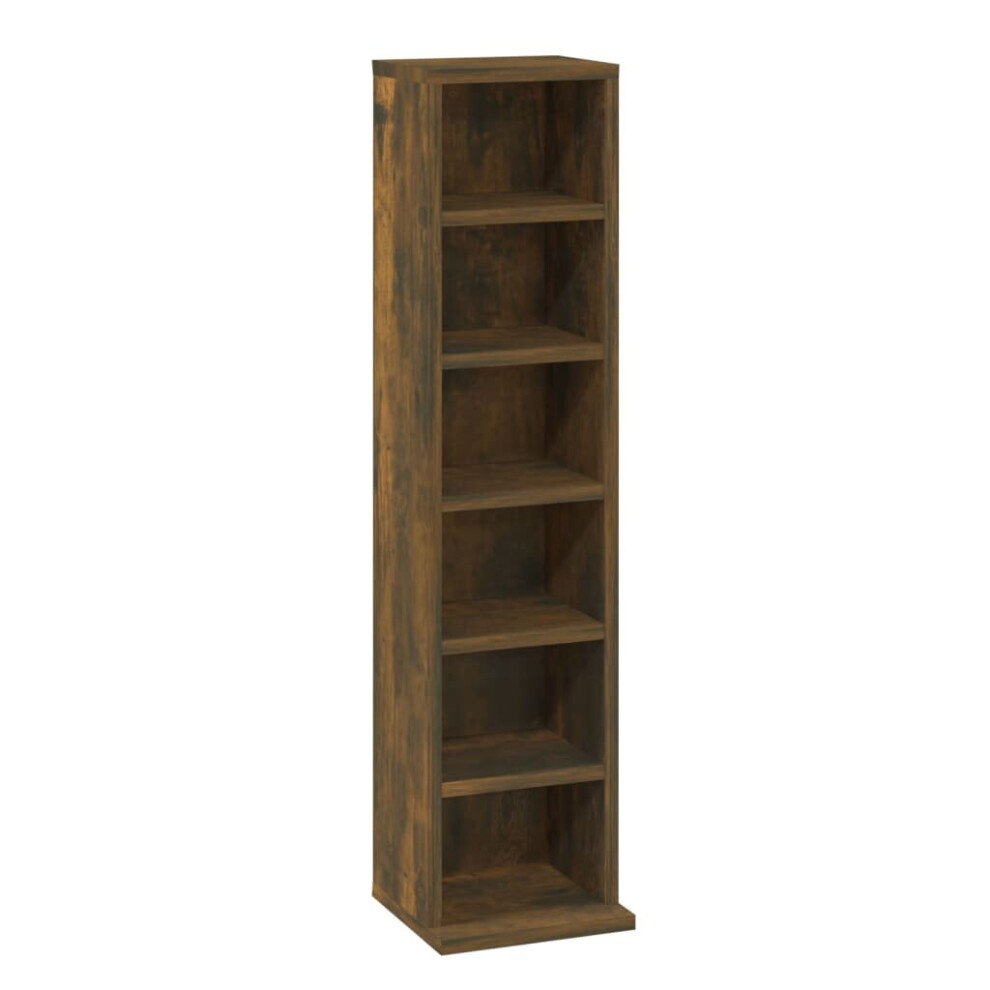 (smoked oak) vidaXL CD Cabinet Engineered Wood Storage Oraniser Shelf Cabinet Multi Colours