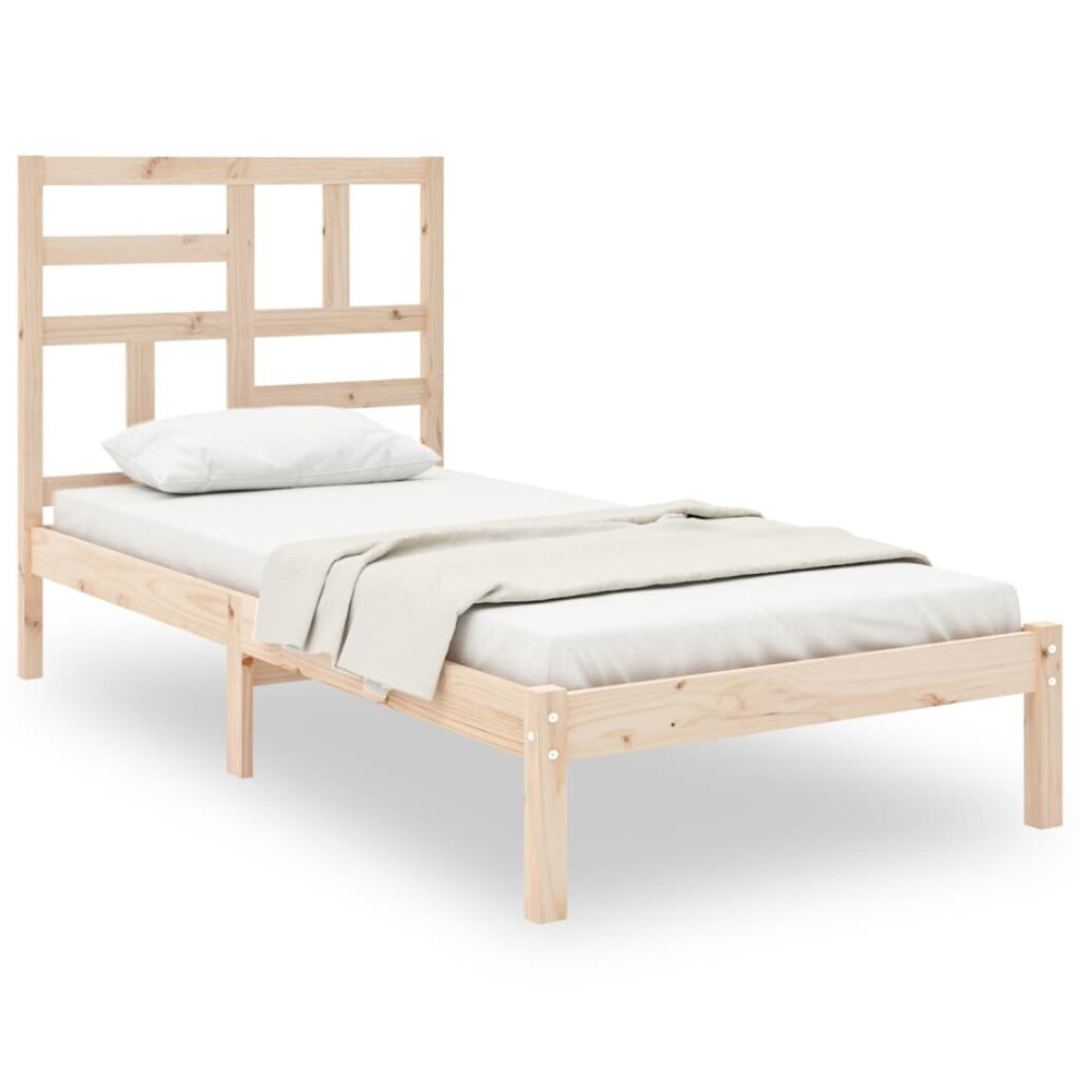 (brown, 75 x 190 cm) vidaXL Solid Wood Bed Frame Home Wooden Bedstead Bed Base Multi Colours/Sizes