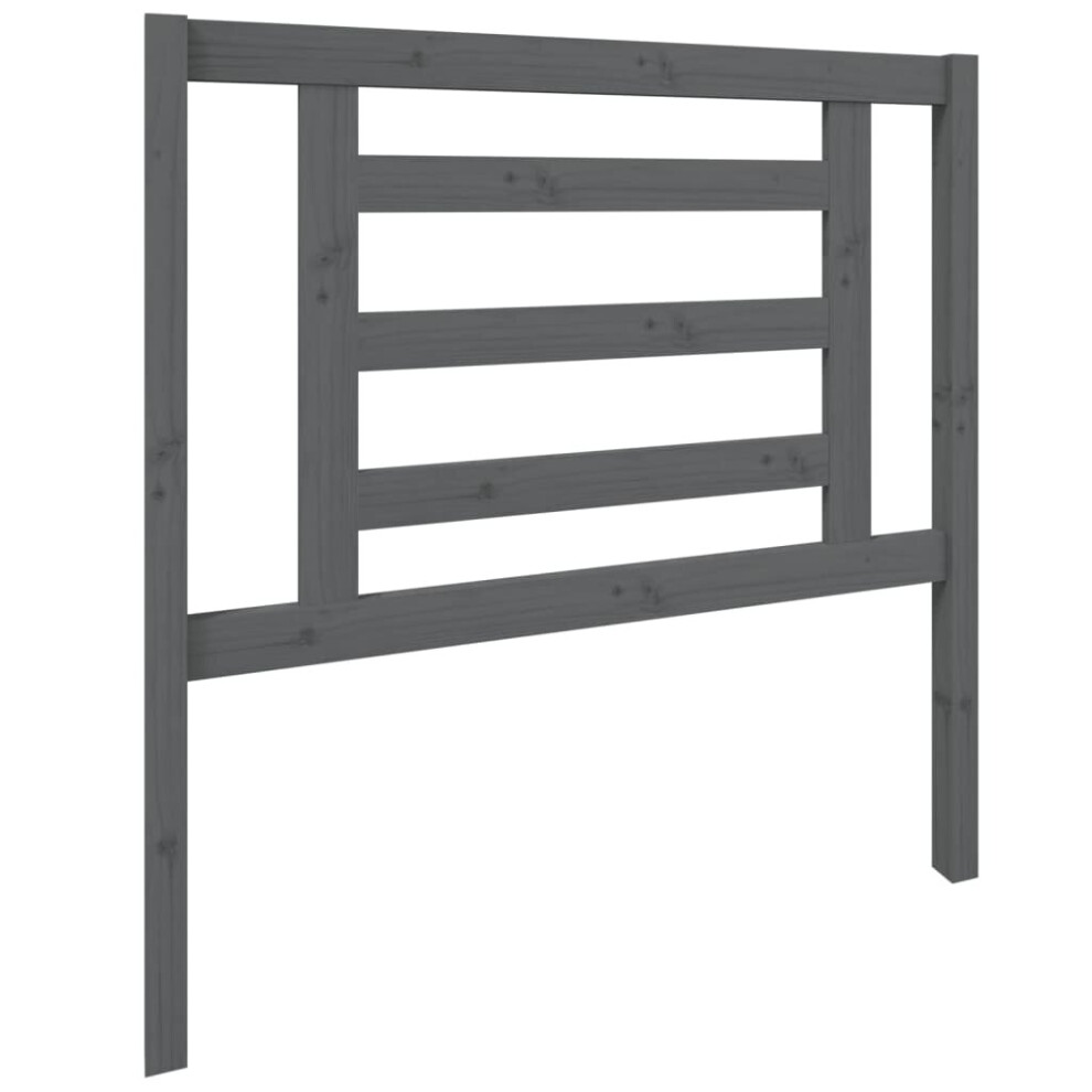 Vidaxl (Grey, 96 X 4 X 100 Cm) Bed Headboard Bedroom Bed Header Decorative Headboard Solid Wood Pine