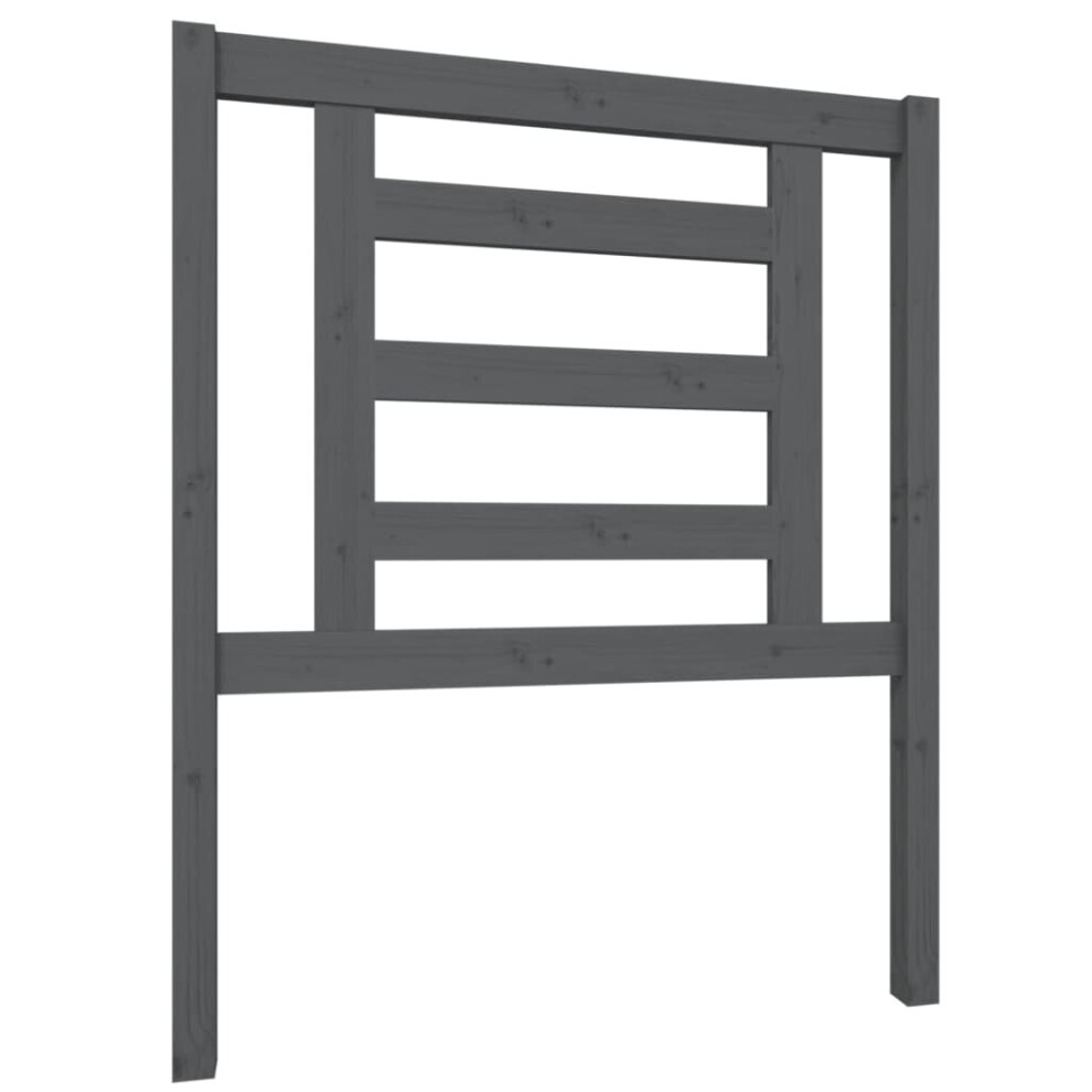 Vidaxl (Grey, 81 X 4 X 100 Cm) Bed Headboard Bedroom Bed Header Decorative Headboard Solid Wood Pine