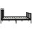 VidaXL (black, 200 x 200 cm) vidaXL Solid Wood Pine Bed Frame Wooden Bedstead Bed Base Multi Colours/Sizes 6