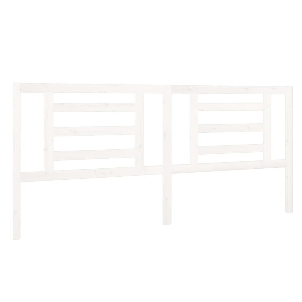 Vidaxl (White, 206 X 4 X 100 Cm) Bed Headboard Bedroom Bed Header Decorative Headboard Solid Wood Pine