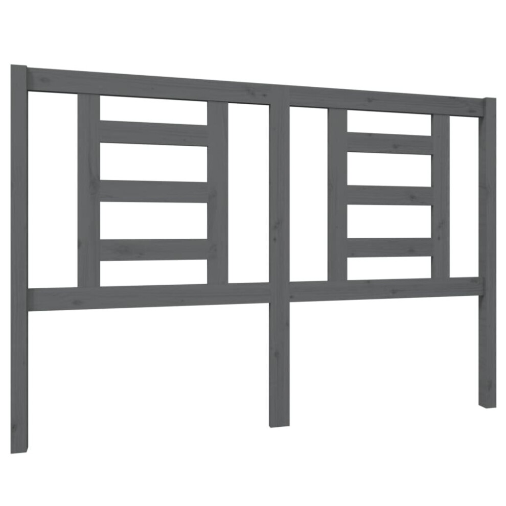 (grey, 146 x 4 x 100 cm) vidaXL Bed Headboard Bedroom Bed Header Decorative Headboard Solid Wood Pine-image-OPC-P9R5SBF-NEW