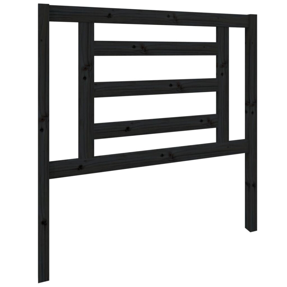 Vidaxl (Black, 96 X 4 X 100 Cm) Bed Headboard Bedroom Bed Header Decorative Headboard Solid Wood Pine