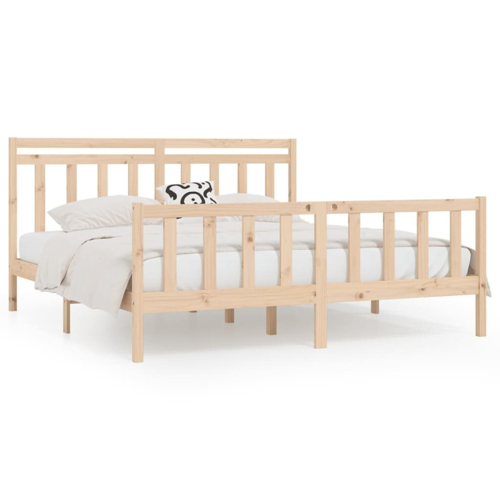 (brown, 180 x 200 cm) vidaXL Solid Wood Pine Bed Frame Wooden Bedstead Bed Base Multi Colours/Sizes