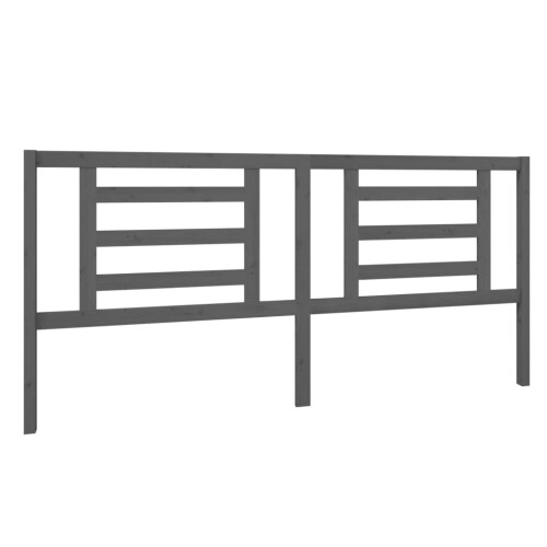 VidaXL (grey, 206 x 4 x 100 cm) vidaXL Bed Headboard Bedroom Bed Header Decorative Headboard Solid Wood Pine
