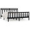 VidaXL (black, 200 x 200 cm) vidaXL Solid Wood Pine Bed Frame Wooden Bedstead Bed Base Multi Colours/Sizes 2
