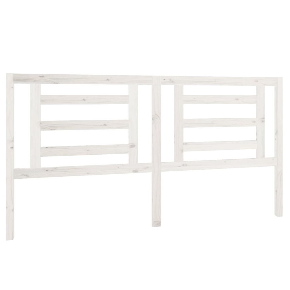Vidaxl (White, 186 X 4 X 100 Cm) Bed Headboard Bedroom Bed Header Decorative Headboard Solid Wood Pine